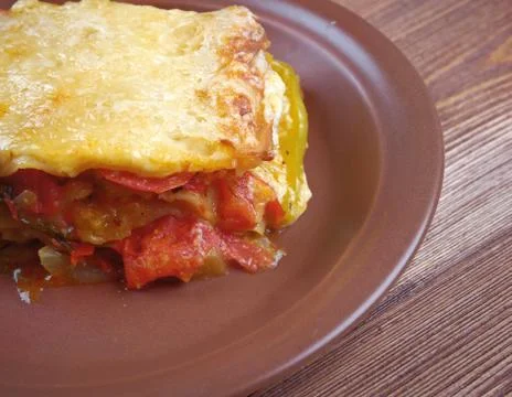 Vegetable lasagna Stock Photos