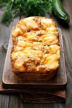Vegetable loaf with zucchini Stock Photos