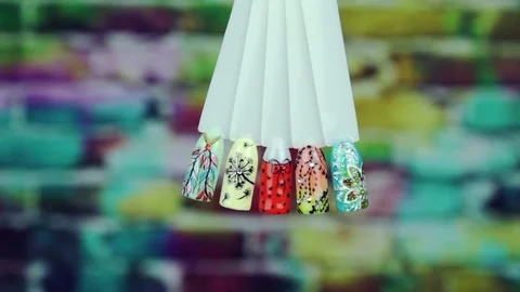 Vegetable manicure pattern color background Stock Footage 79133064