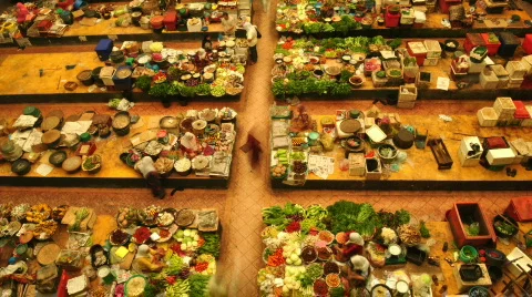 Vegetable market.  Stock Footage 662996