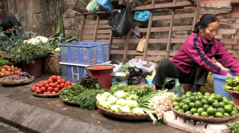 Vegetable Market Stock Footage 33799544
