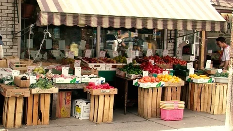 Vegetable market Stock Footage 108554396