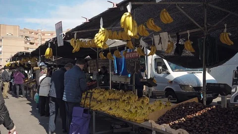 Vegetable market Stock Footage 126369834