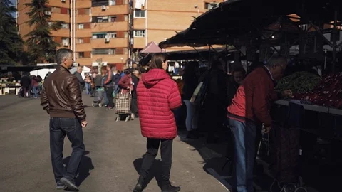 Vegetable market Stock Footage 126369848