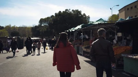 Vegetable market Stock Footage 126369898