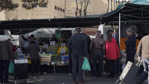 Vegetable market Stock Footage 126369933