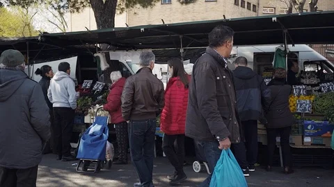 Vegetable market Stock Footage 126369938
