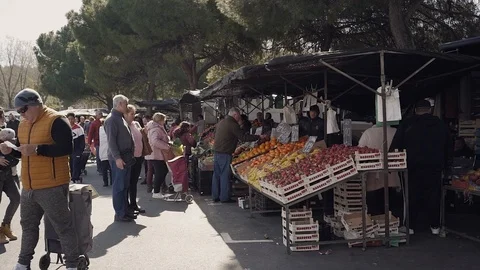 Vegetable market Stock Footage 126369947