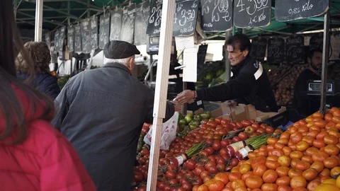 Vegetable market Stock Footage 126369952
