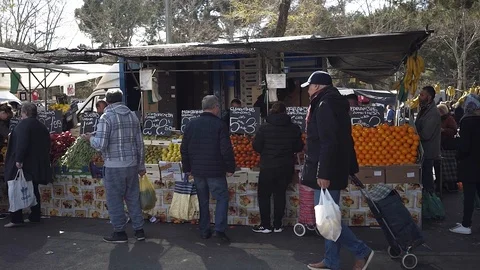 Vegetable market Stock Footage 126369975