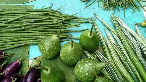 Vegetable  on market Stock Footage 127108860