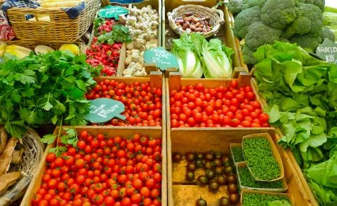 Vegetable market Stock-Fotos