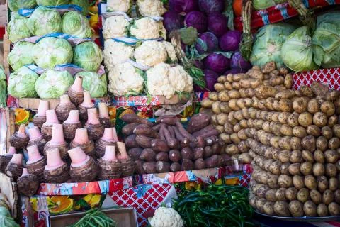 Vegetable market Stock Photos