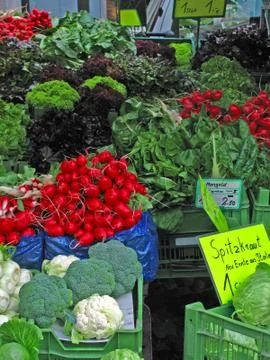 Vegetable market Stock Photos