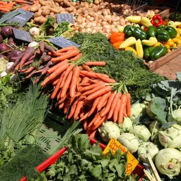 Vegetable market Stock Photos