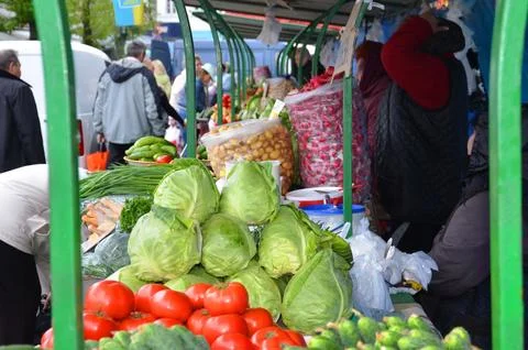 Vegetable market Stock Photos