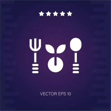 Vegetable meal vector icon Stock Illustration