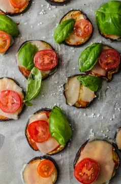 Vegetable mini pizza Stock Photos