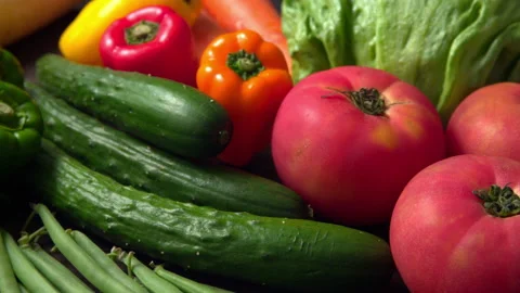Vegetable mix close up Stock Footage 161853852