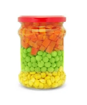 Vegetable mix jar Stock Photos