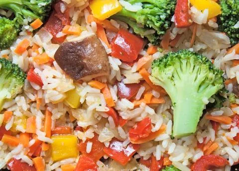 Vegetable mix with shiitake Stock Photos