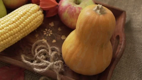 Vegetable mix on the table. Top view. Old table with a variety of vegetables Stock Footage 81227035