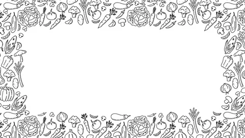 Vegetable moving pattern background, kids hand drawing concept design Stock Footage 91841164