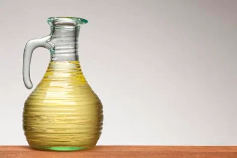Vegetable oil in bottle Stock Photos