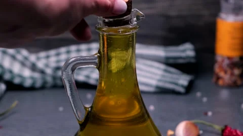 Vegetable oil Stock Footage 155783715