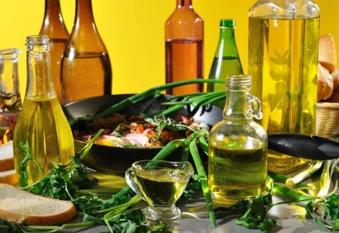 Vegetable oil Stock Photos