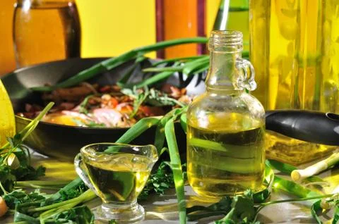 Vegetable oil Stock Photos