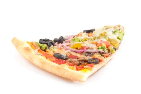 Vegetable olive pizza slice Фото