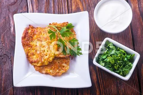 Vegetable pancakes Stock Photos