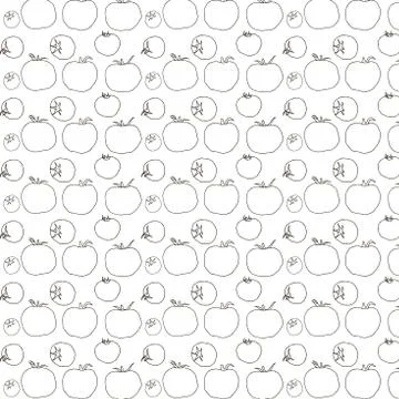 Vegetable pattern black white Stock Illustration