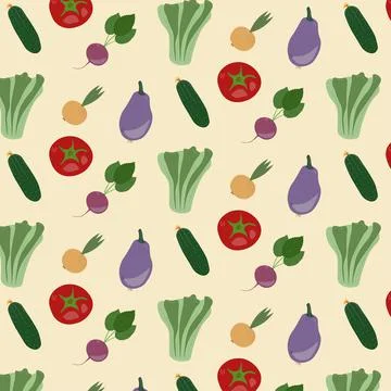 Vegetable pattern Stock Illustration