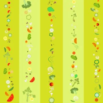 Vegetable pattern for web and print decoration Stock Illustration