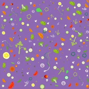 Vegetable pattern for web and print decoration Stock Illustration