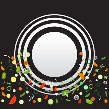 Vegetable pattern for web and print decoration Stock Illustration