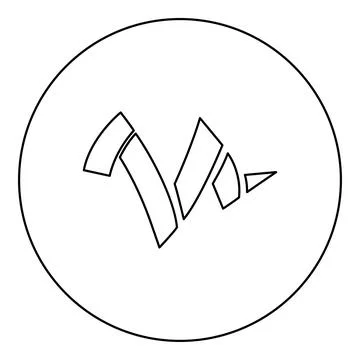 Vegetable peel leftover icon in circle round black color vector illustratio.. 스톡 일러스트