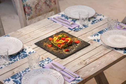 Vegetable pie with decoration Stock Photos