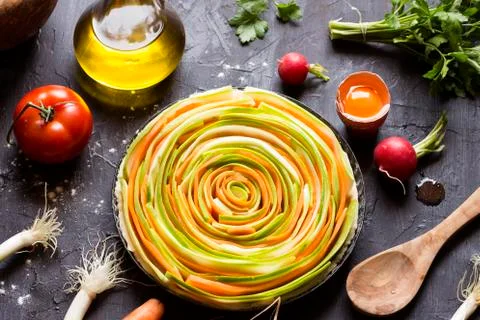 Vegetable pie Stock Photos