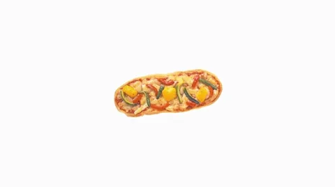 Vegetable pizza finger Video stock 8574520