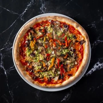 Vegetable pizza Stock Photos