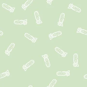 Vegetable plant wasabi line vector seamless pattern Stock Illustration