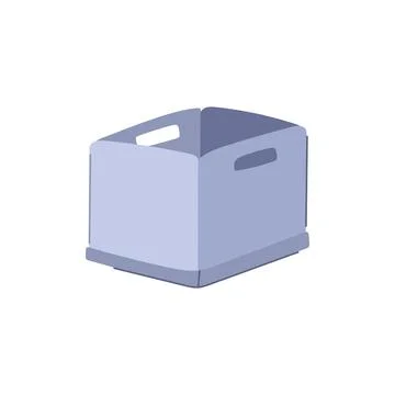 Vegetable plastic crate cartoon vector illustration Illustrazione stock