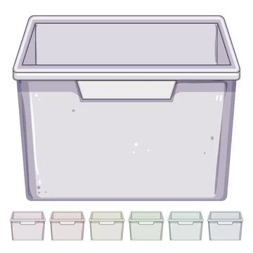Vegetable plastic crate cartoon vector graphic Stock Illustration