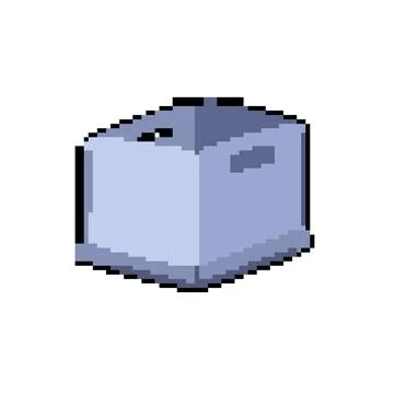 Vegetable plastic crate pixel art vector illustration Illustrazione stock