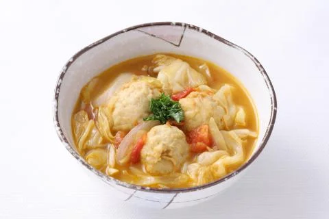 Vegetable with pork soup Stock Photos