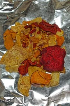 Vegetable potato chips Stock Photos