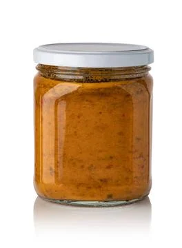 Vegetable preserve in glass jar egetable preserve in glass jar on white ba... Stock Photos